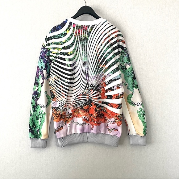 Clover Canyon Floral Abstract Long Sleeves V neck Sweatshirt - Picture 4 of 8